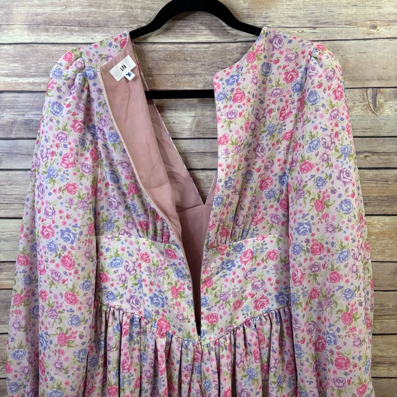 LPA Iga Mini Dress Devon Floral REVOLVE Devon Floral Pink Small - Picture 10 of 10
